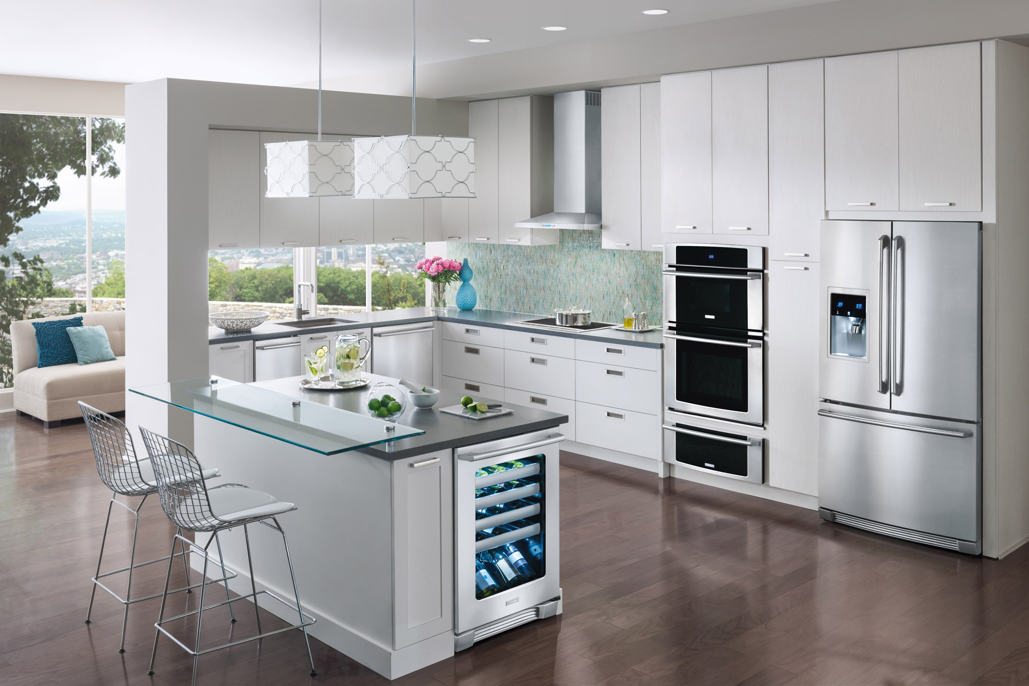 kitchen design with white appliance