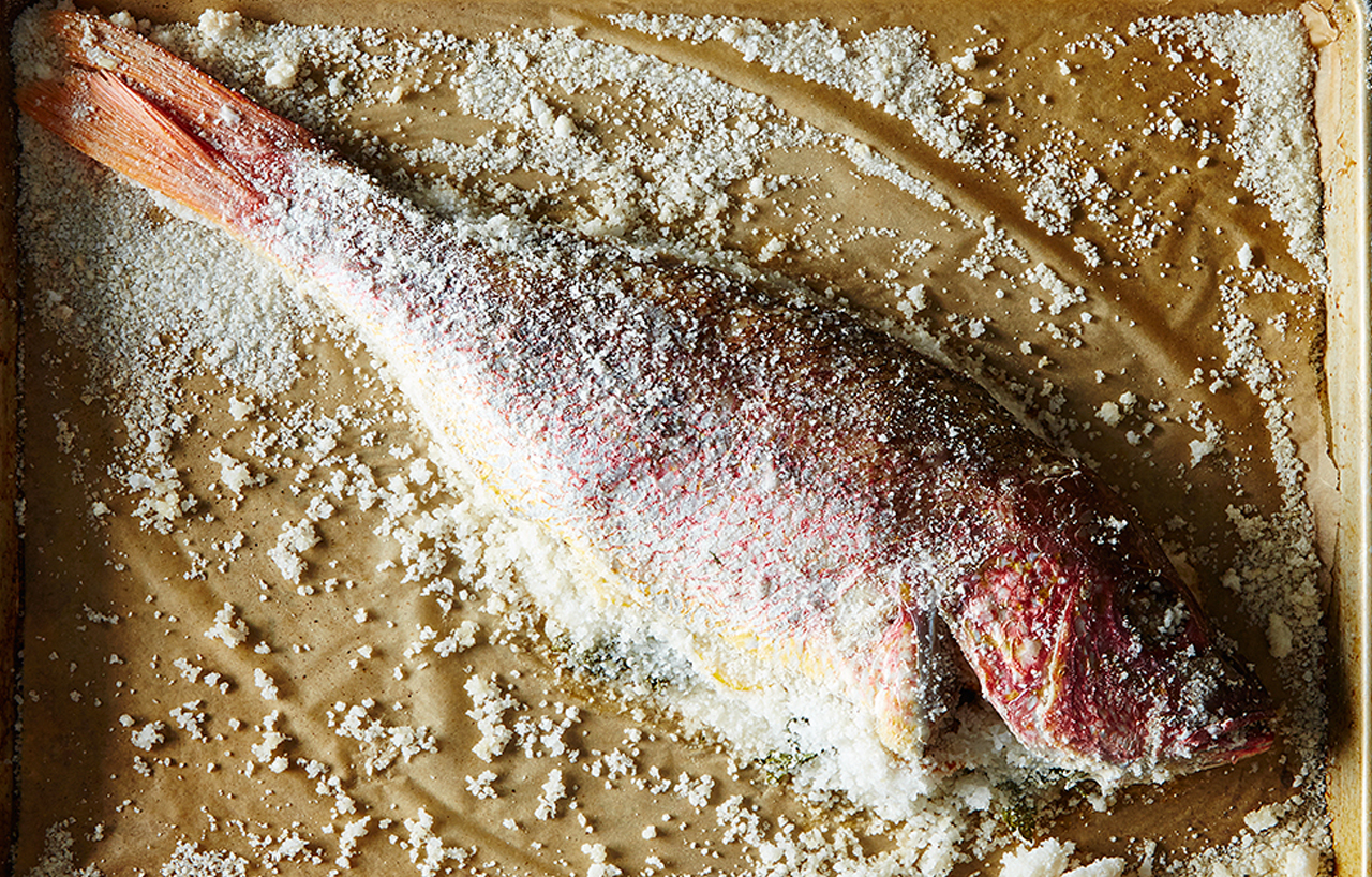 Salt-Baked Fish with Citrus Gremolata