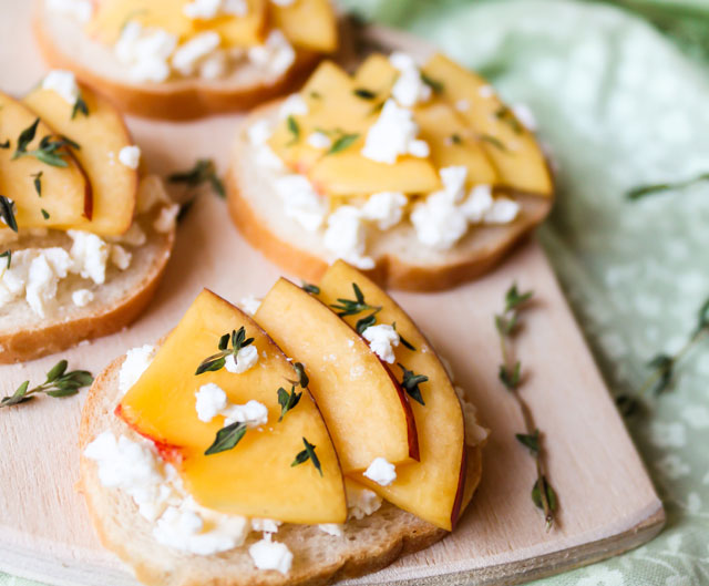 Nectarine and Feta Bruschetta