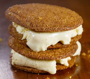 Carrot Cake and Cream Cheese Ice Cream Sandwiches