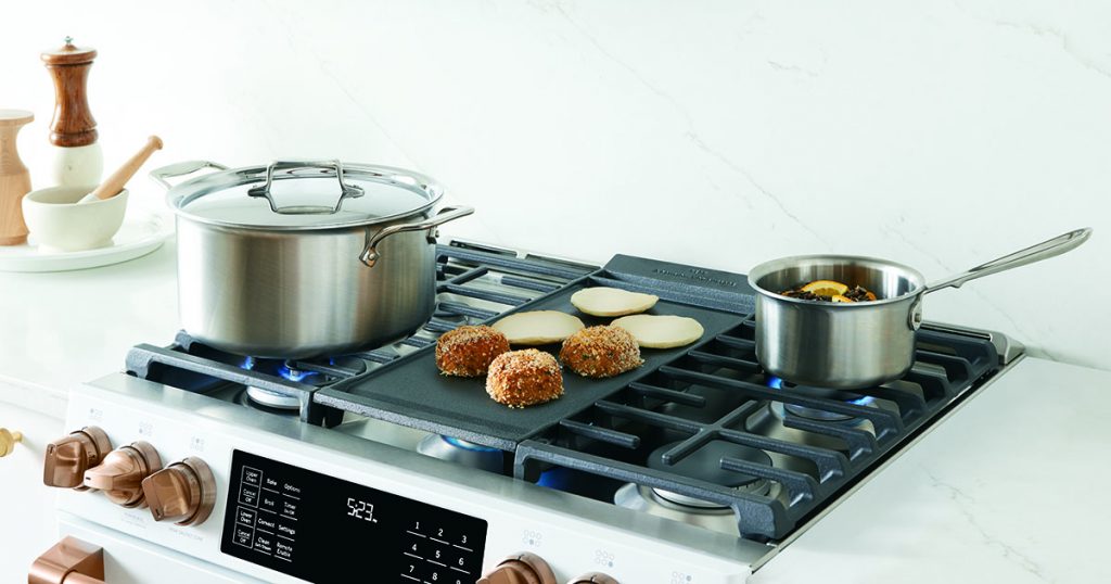 Cafe Appliances 6 burner range with Griddle