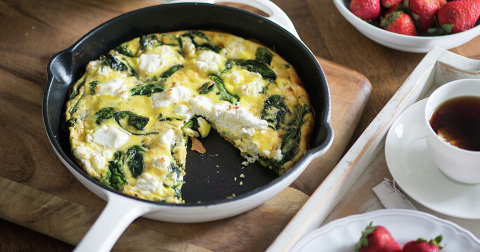 Spinach and Goat Cheese Frittata