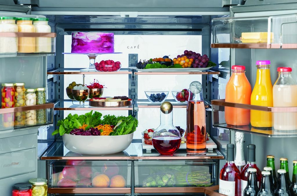 Cafe Quad-Door Refrigerator Interior