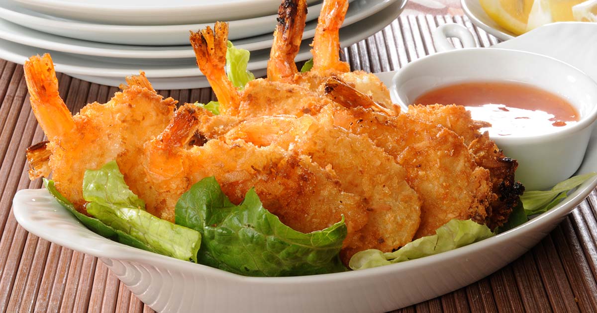 coconut shrimp with sweet sauce