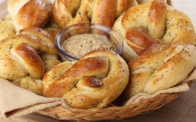 Homemade Soft Pretzels with Whole Grain Horseradish Mustard