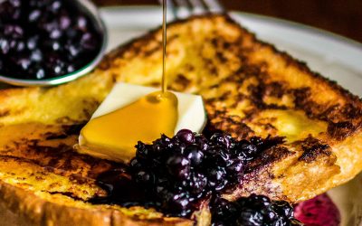 French Toast with Blueberry Maple Compote