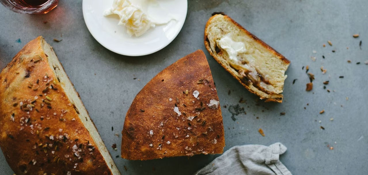 Olive Oil Bread with Caramelized Fennel and Gruyere