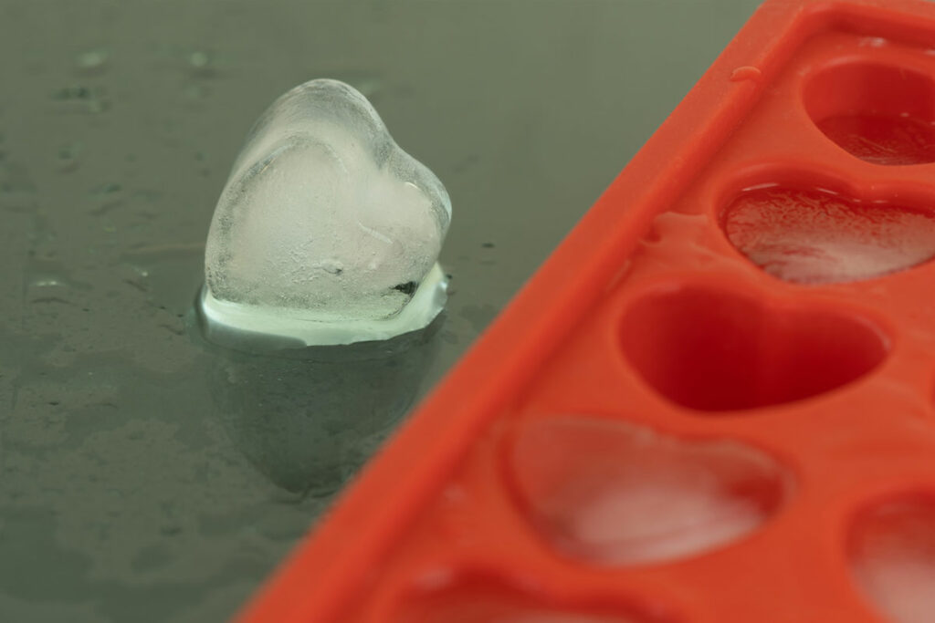 heart shaped ice mold