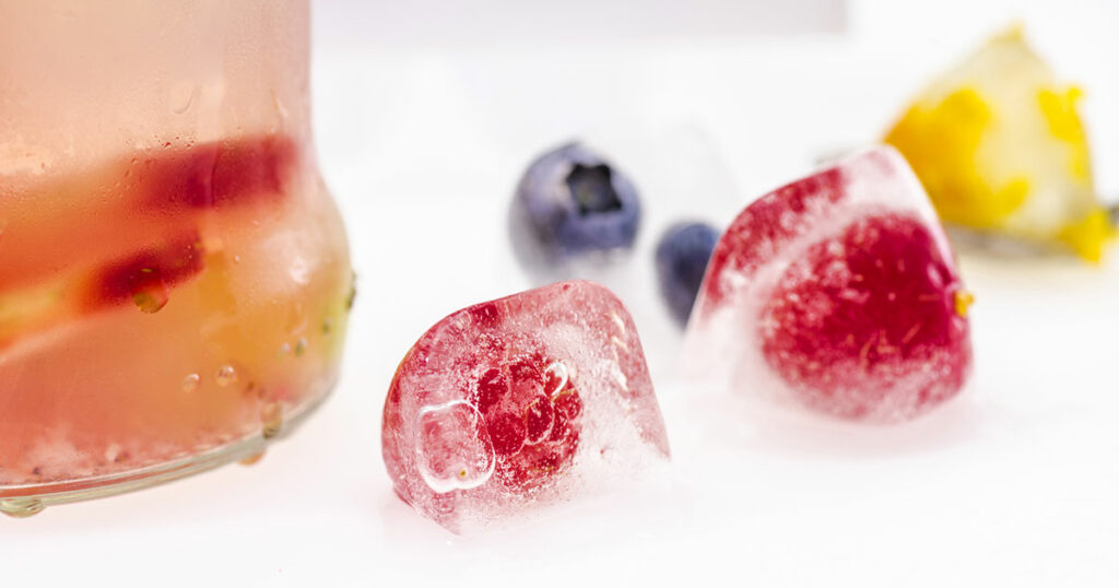 berry infused ice